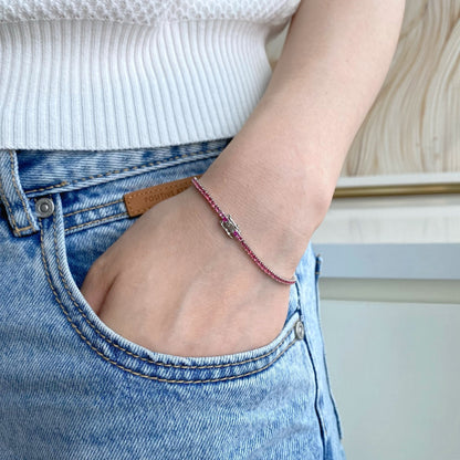 [Royal Jewelry]Dazzling Colorful Round Cut Daily Bracelet