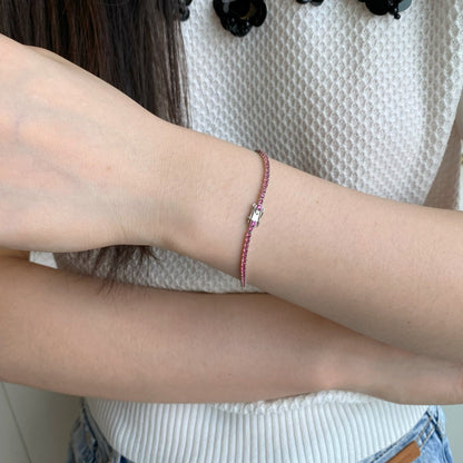 [Royal Jewelry]Dazzling Colorful Round Cut Daily Bracelet