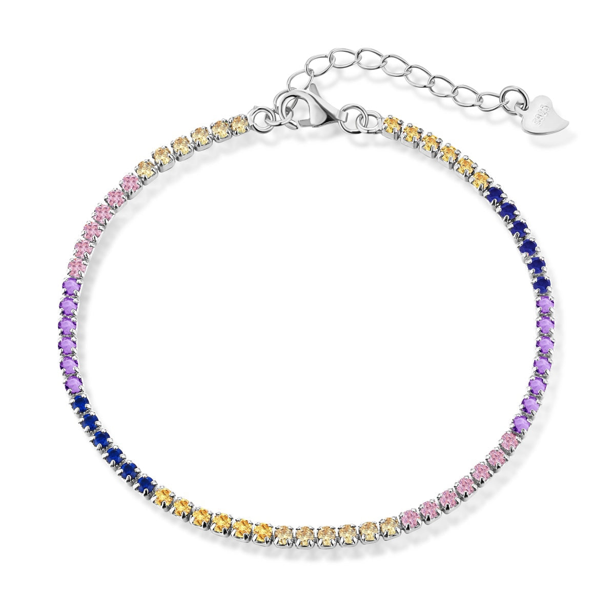 [Royal Jewelry]Radiant Shinning Princess Cut Tennis Bracelet
