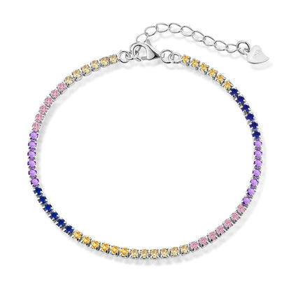 [Royal Jewelry]Radiant Shinning Princess Cut Tennis Bracelet