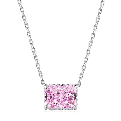 [Royal Jewelry]Luxurious Square Shape Colorful Necalack