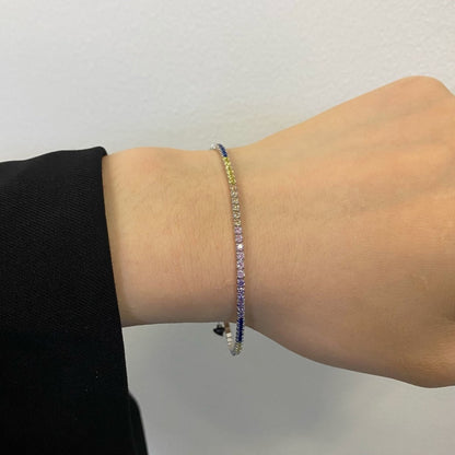 [Royal Jewelry]Radiant Shinning Princess Cut Tennis Bracelet