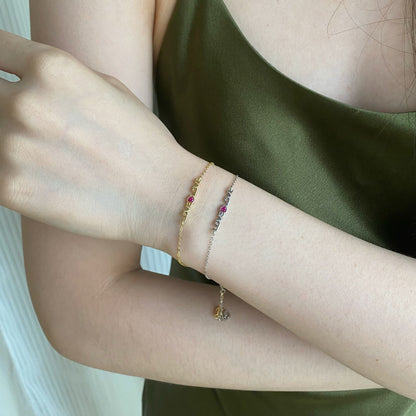 [Royal Jewelry]Romantic Heart Shape Lover Bracelet