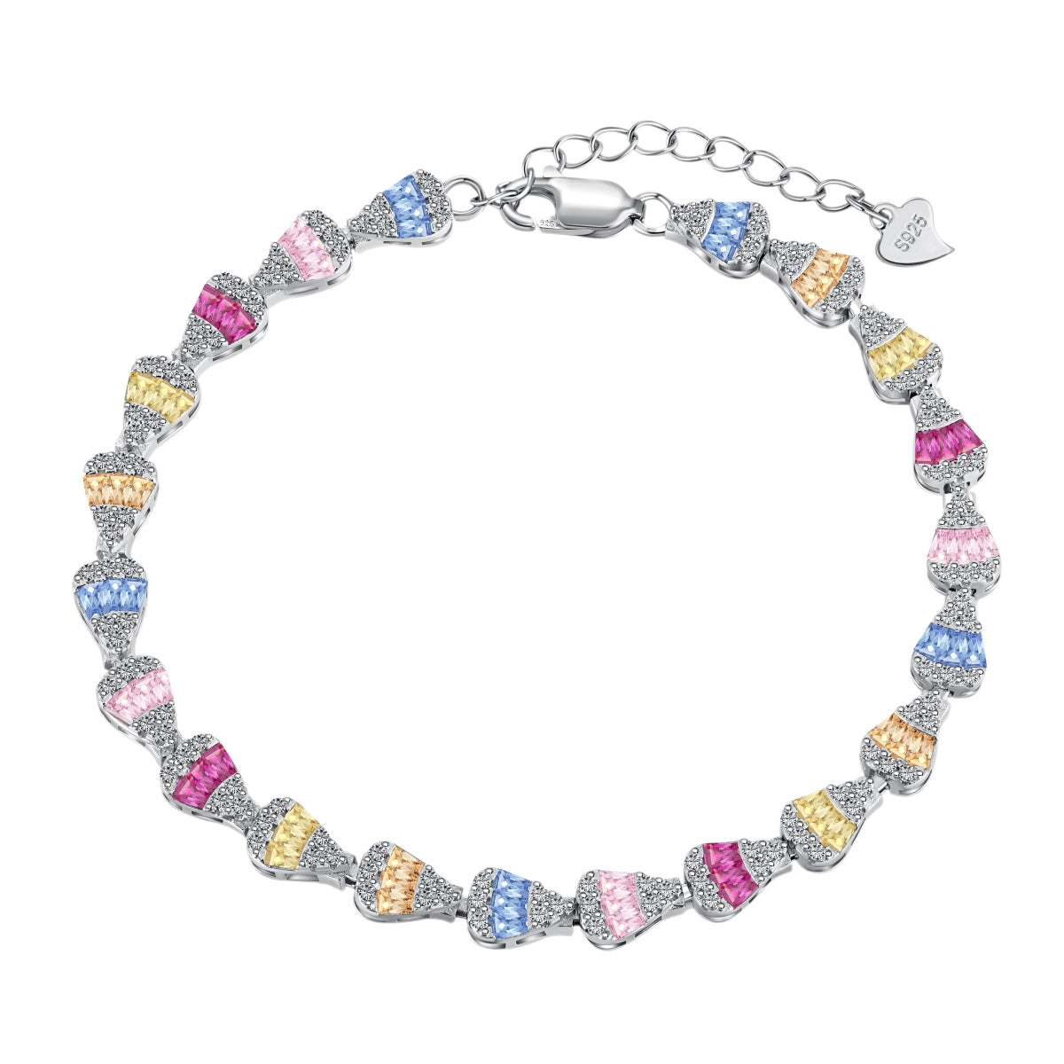 [Royal Jewelry]Radiant Water Drop Shape Daily Bracelet