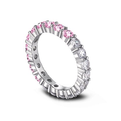 [Royal Jewelry]Sparkling Round Cut Tennis Ring