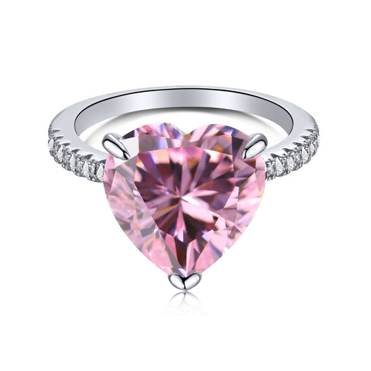 [Royal Jewelry]6.0 Carat Luxurious Sparkling Romantic Heart Cut Lover Ring