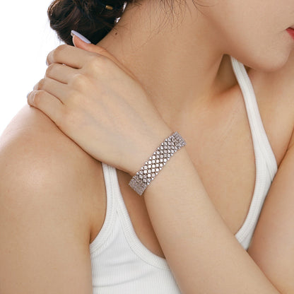 [Royal Jewelry]Ornate Elegant Round Cut Party Bracelet
