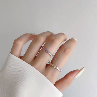 [Royal Jewelry]Sparkling Round Cut Tennis Ring