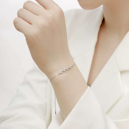 [Royal Jewelry]Elegant Wheat Leaves Shape Bracelet