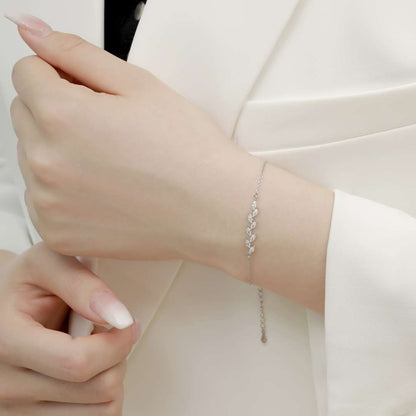 [Royal Jewelry]Elegant Wheat Leaves Shape Bracelet
