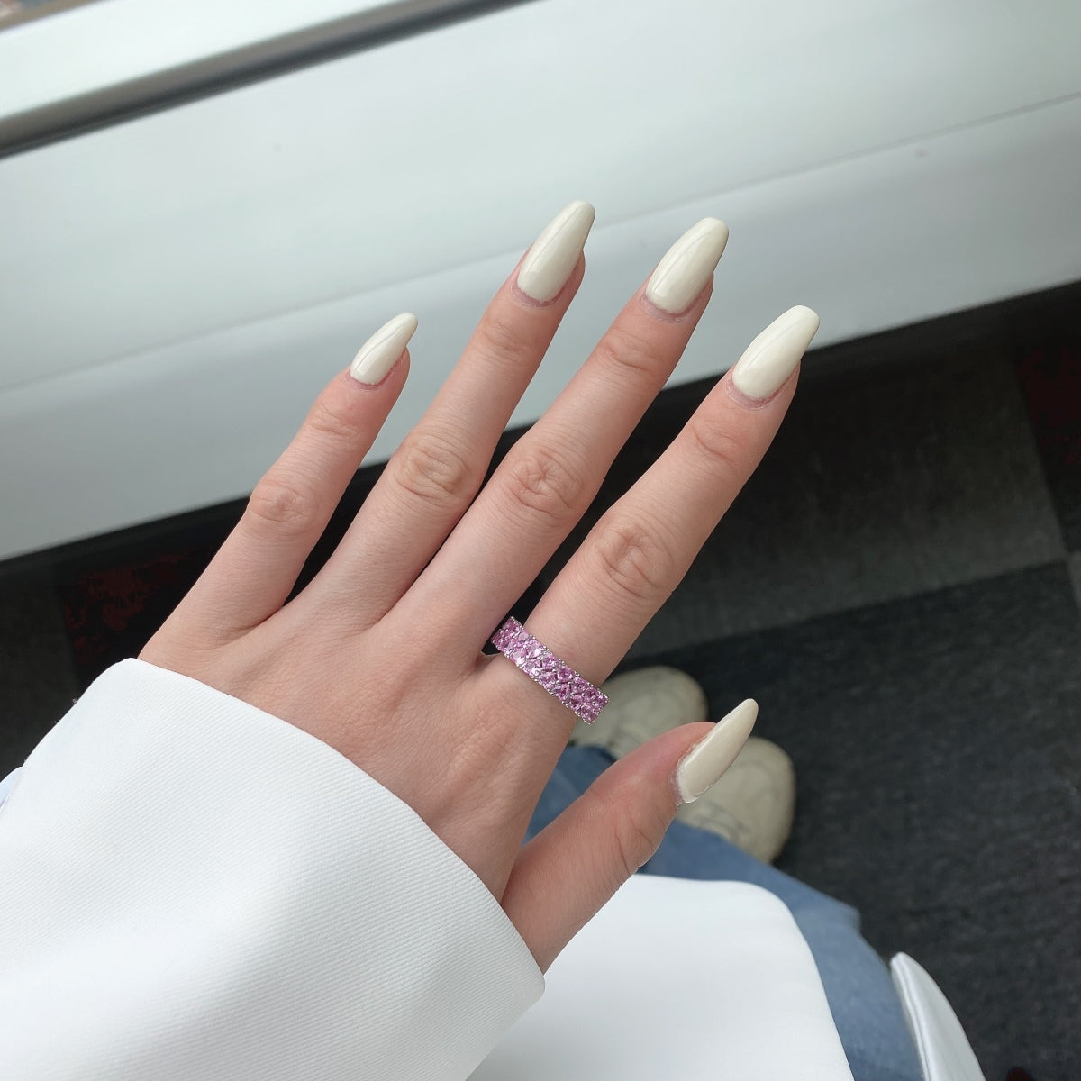 [Royal Jewelry]Sparkling Full Heart Ring