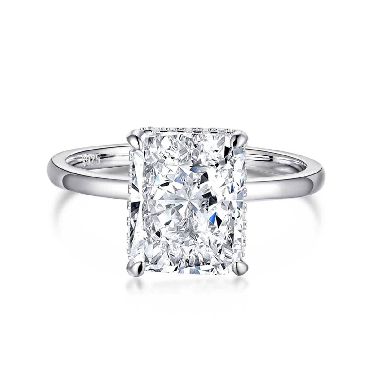[Royal Jewelry]4.0 Carat Ornate Enchanting Radiand Cut Banquet Ring