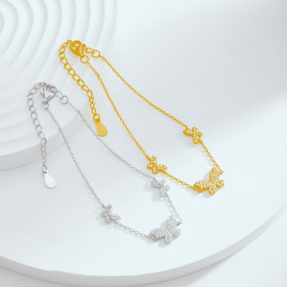 [Royal Jewelry]Delicate Butterfly Pendant Bracelet