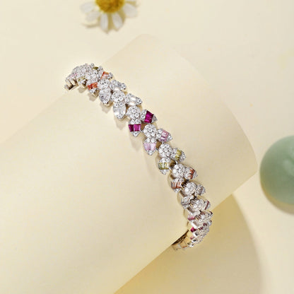 [Royal Jewelry]Dainty Exquisite Flower Shape Daily Bracelet