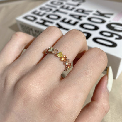 [Royal Jewelry]0.25 Carat Radiant Romance Heart Cut Lover Ring