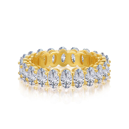 [Royal Jewelry]Ornate Oval Cut Tennis Ring