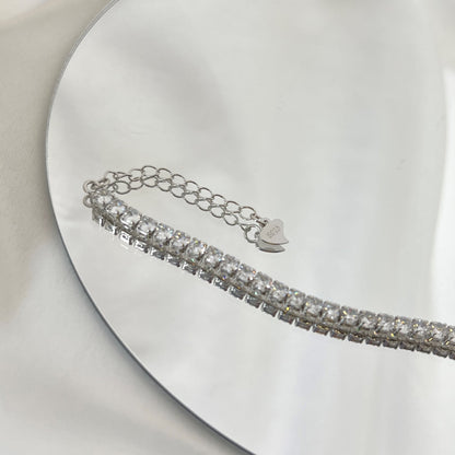 [Royal Jewelry]Sparkling Round Cut Daily Bracelet