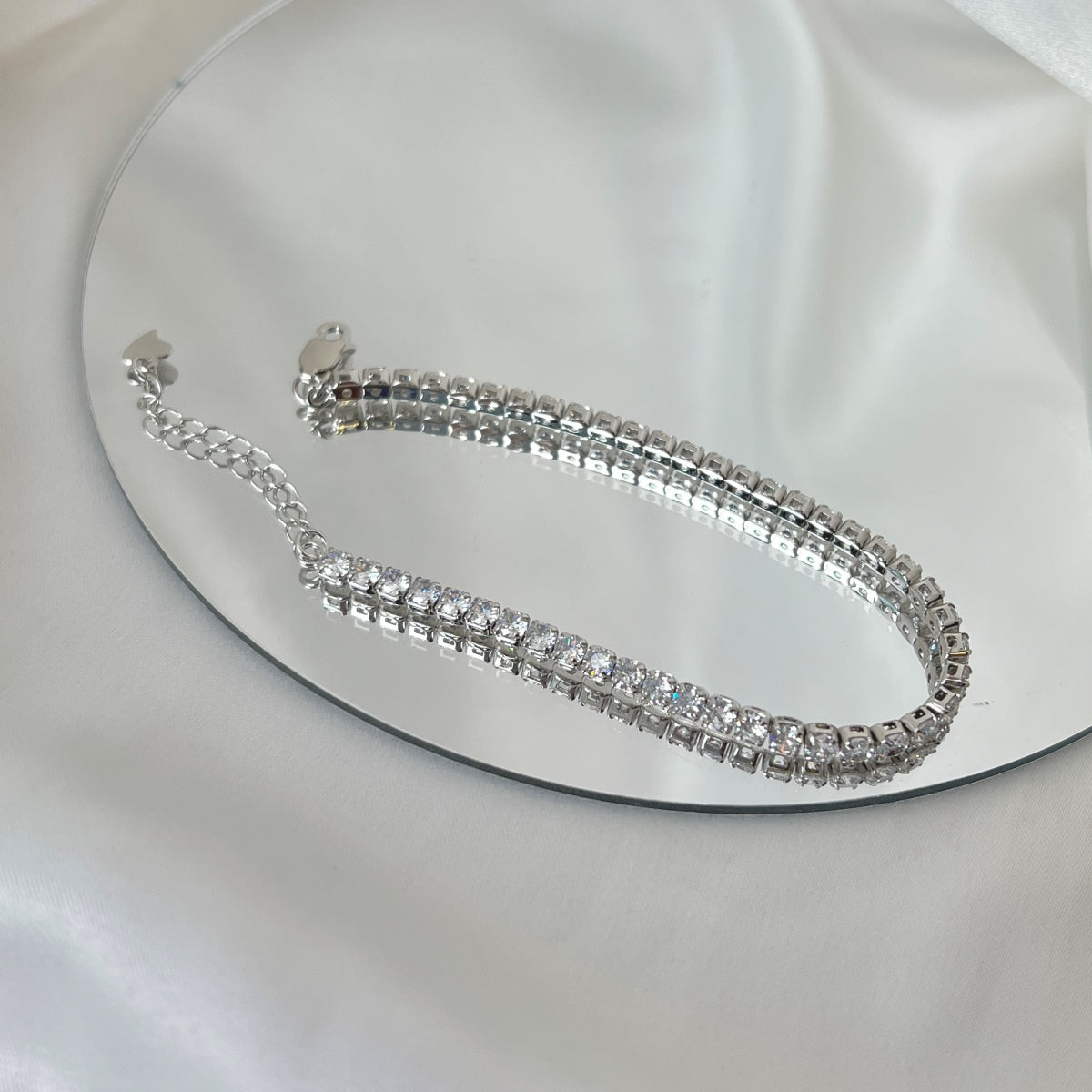 [Royal Jewelry]Sparkling Round Cut Daily Bracelet