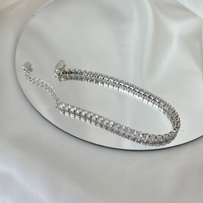 [Royal Jewelry]Sparkling Round Cut Daily Bracelet