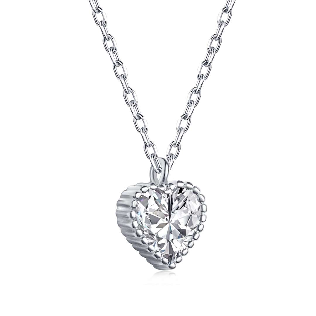 [Royal Jewelry]Ornate Heart Shape Necklace