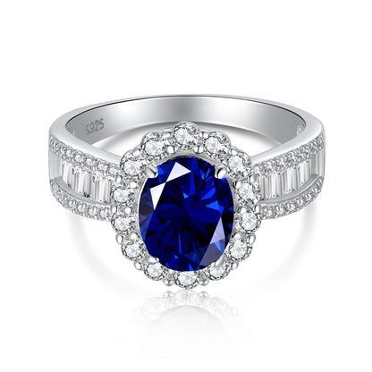 [Royal Jewelry]1.5 Carat Dazzling Charming Oval Cut Banquet Ring