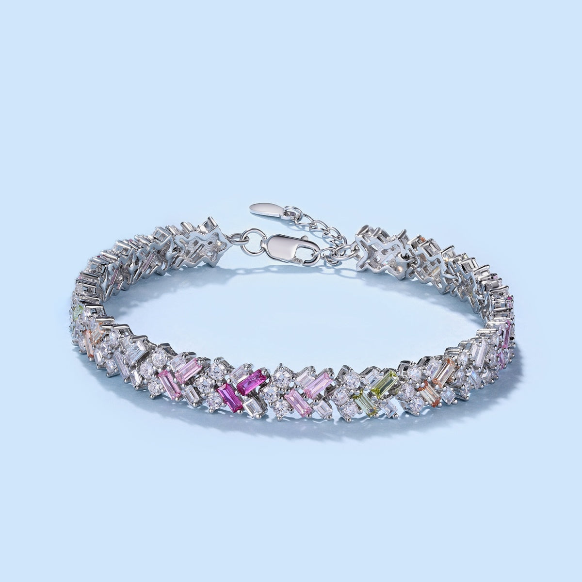 [Royal Jewelry]Dazzling Unique Multi Shape Daily Bracelet