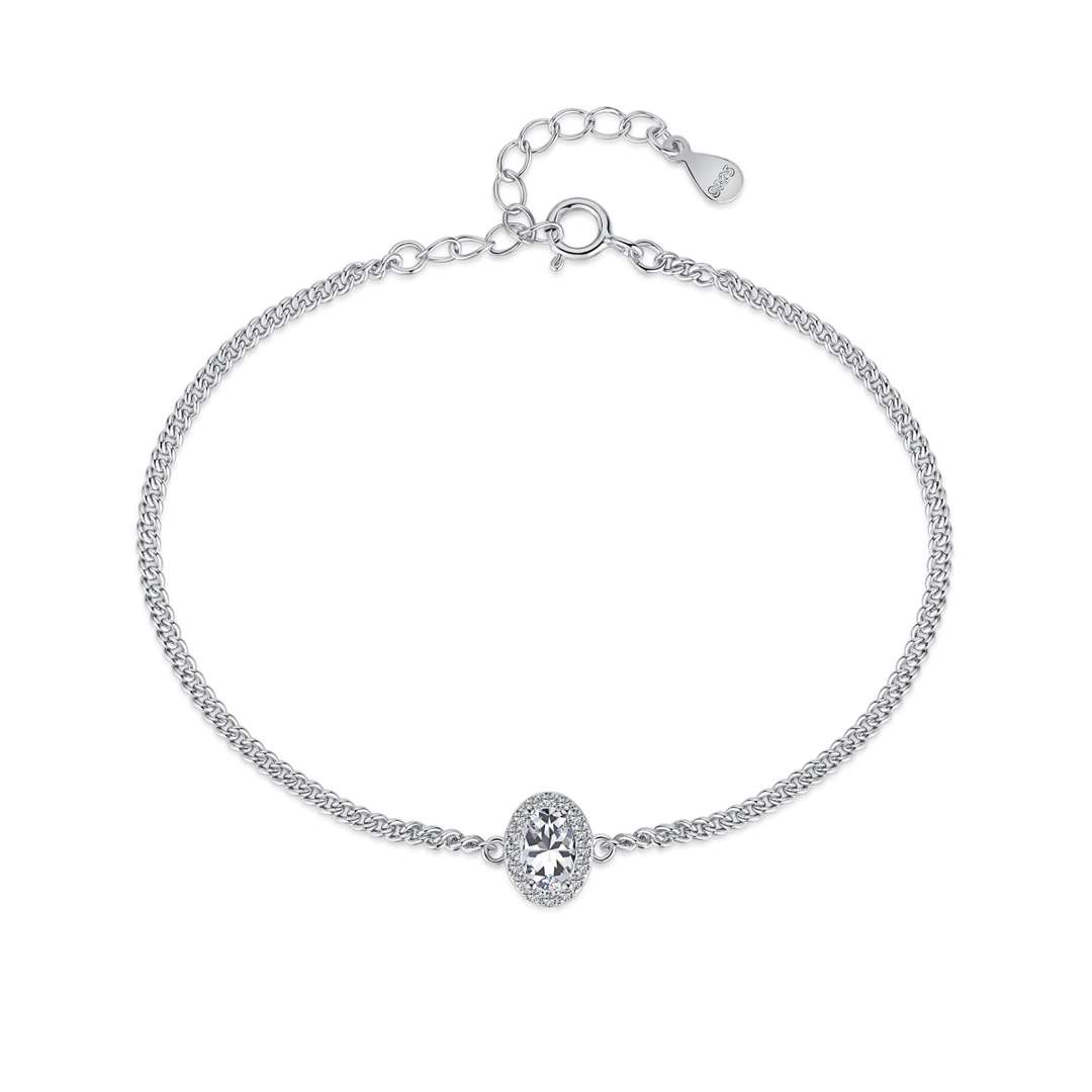 [Royal Jewelry]Exquisite Oval Shape Bracelet