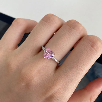 [Royal Jewelry]2.0 Carat Dazzling Lustrous Heart Cut Lover Ring