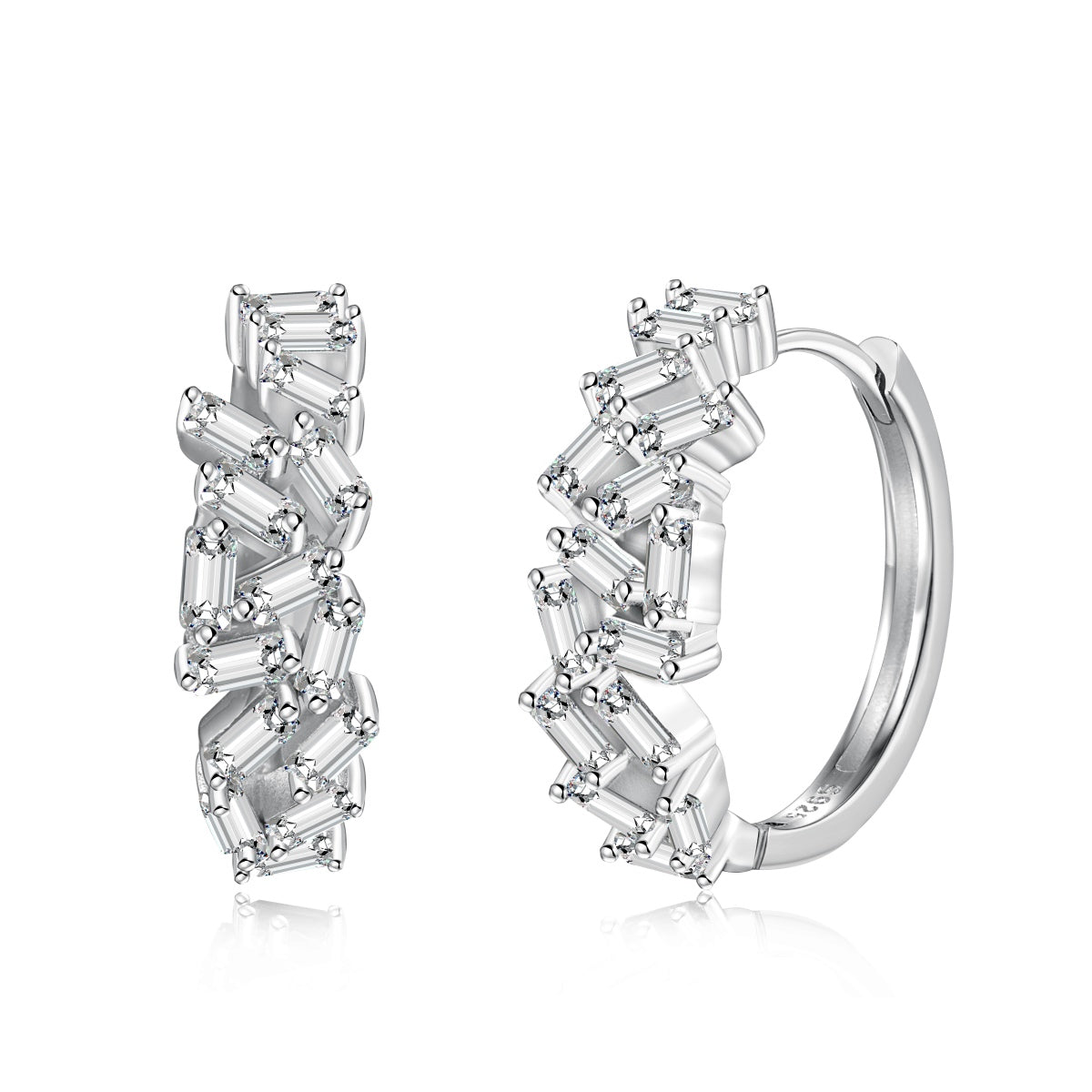 [Royal Jewelry]Dazzling Colorful Emerald Cut Daily Earrings