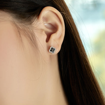 [Royal Jewelry]Four-Leaf Clover Flower Shaped Earrings