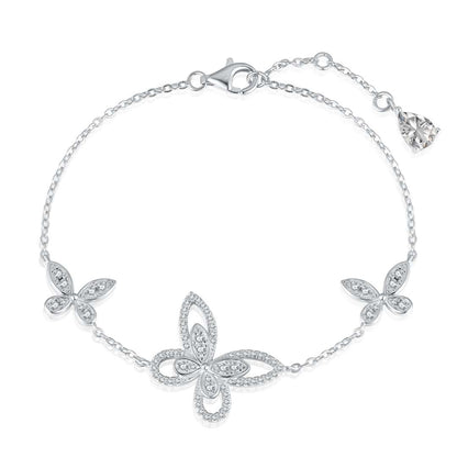 [Royal Jewelry]Delicate Butterfly Pendant Bracelet