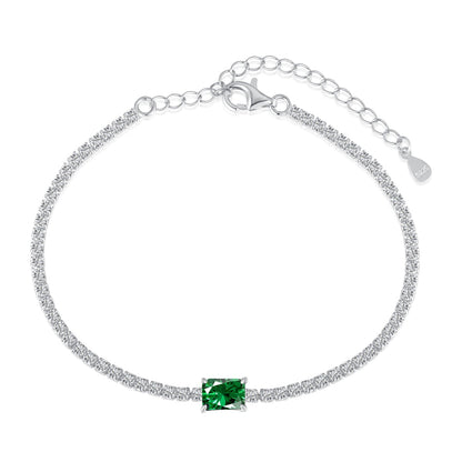 [Royal Jewelry]1.0 Carat Unique Emerald Cut Banquet Bracelet