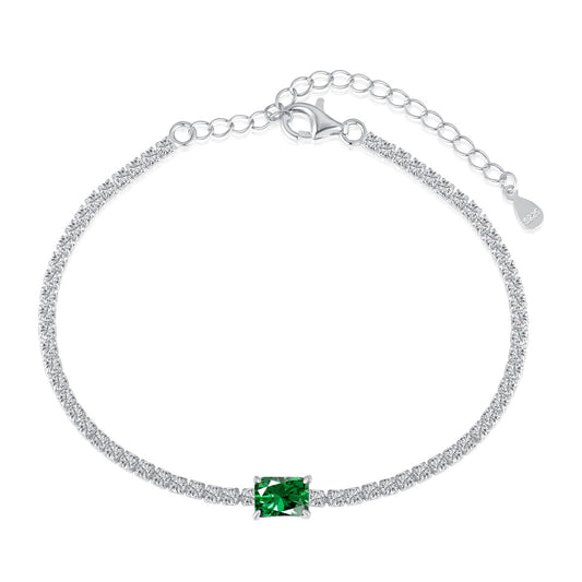 [Royal Jewelry]1.0 Carat Unique Emerald Cut Banquet Bracelet
