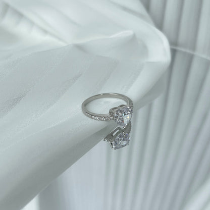 [Royal Jewelry]2.0 Carat Dazzling Lustrous Heart Cut Lover Ring