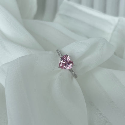 [Royal Jewelry]2.0 Carat Dazzling Lustrous Heart Cut Lover Ring