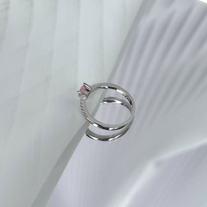 [Royal Jewelry]0.5 Carat CaratEternity Charming Heart Shape Lover Ring