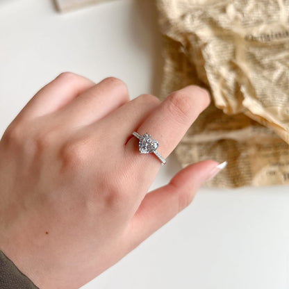 [Royal Jewelry]2.0 Carat Dazzling Lustrous Heart Cut Lover Ring