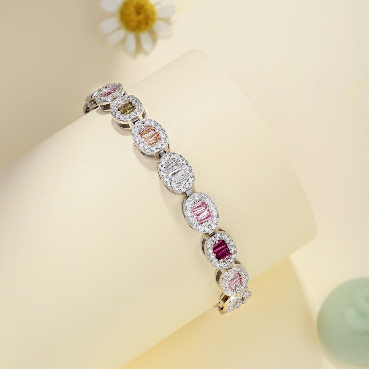 [Royal Jewelry]Exquisite Ornate Emerald Cut Daily Bracelet