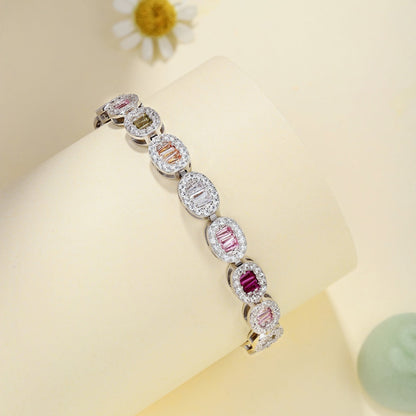 [Royal Jewelry]Exquisite Ornate Emerald Cut Daily Bracelet
