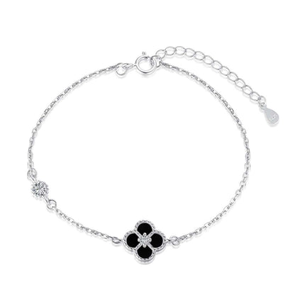 [Royal Jewelry]Delicate Four Leaf Clover Bracelet