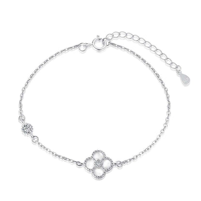 [Royal Jewelry]Delicate Four Leaf Clover Bracelet