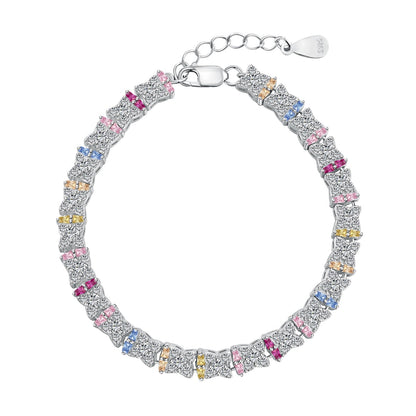 [Royal Jewelry]Unique Colorful Flower Shape Daily Bracelet