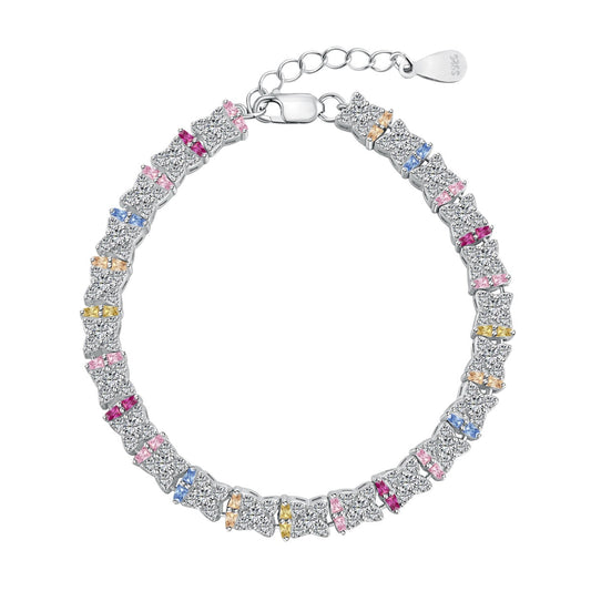 [Royal Jewelry]Unique Colorful Flower Shape Daily Bracelet
