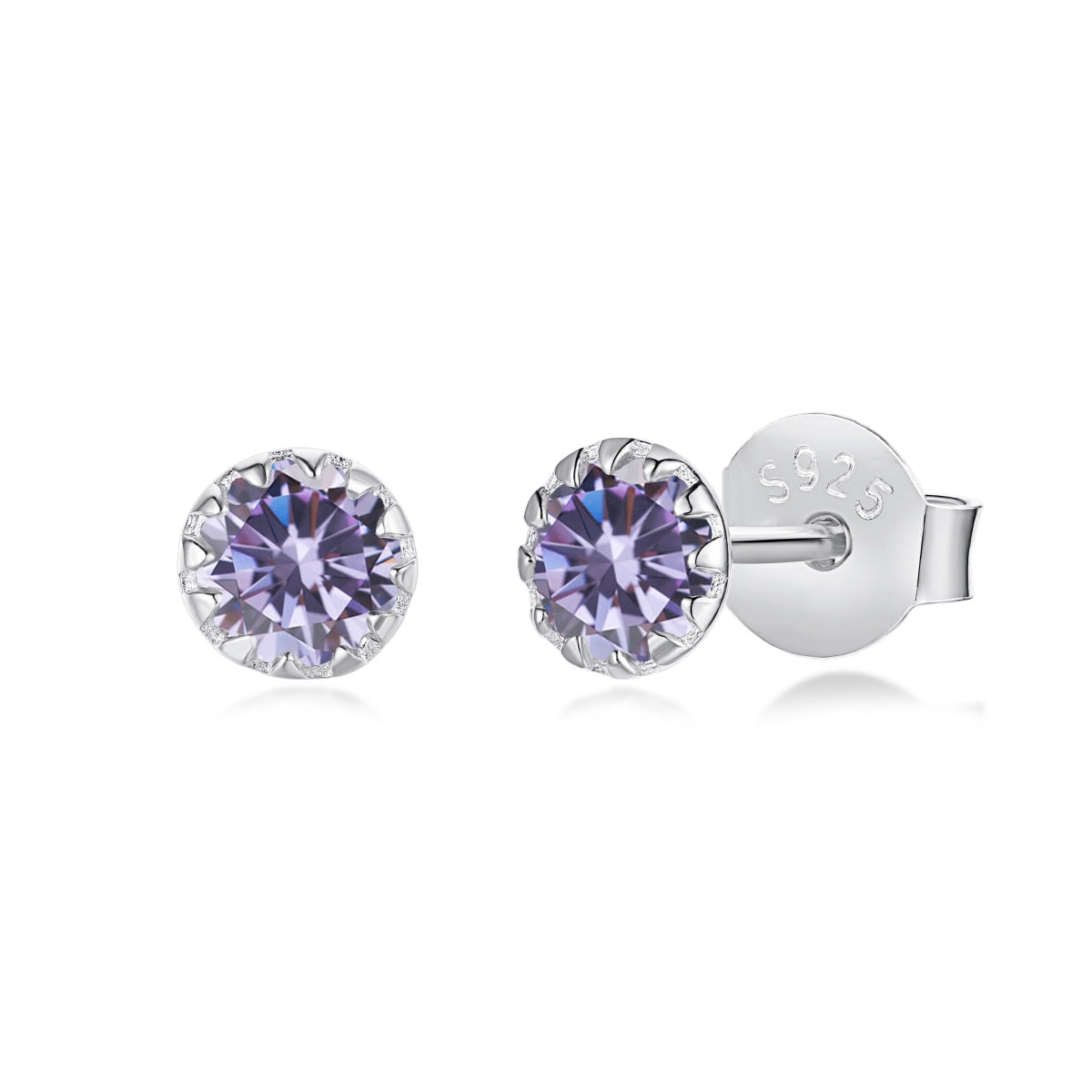 [Royal Jewelry]Sparkling Colorful Round Shape Earrings