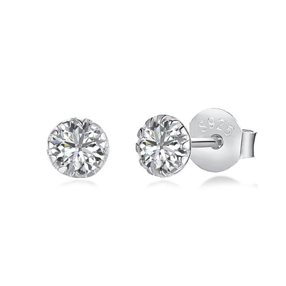 [Royal Jewelry]Sparkling Colorful Round Shape Earrings