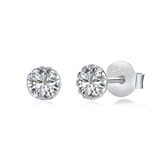 [Royal Jewelry]Sparkling Colorful Round Shape Earrings