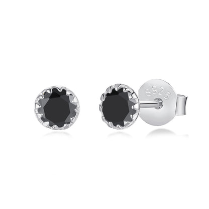 [Royal Jewelry]Sparkling Colorful Round Shape Earrings