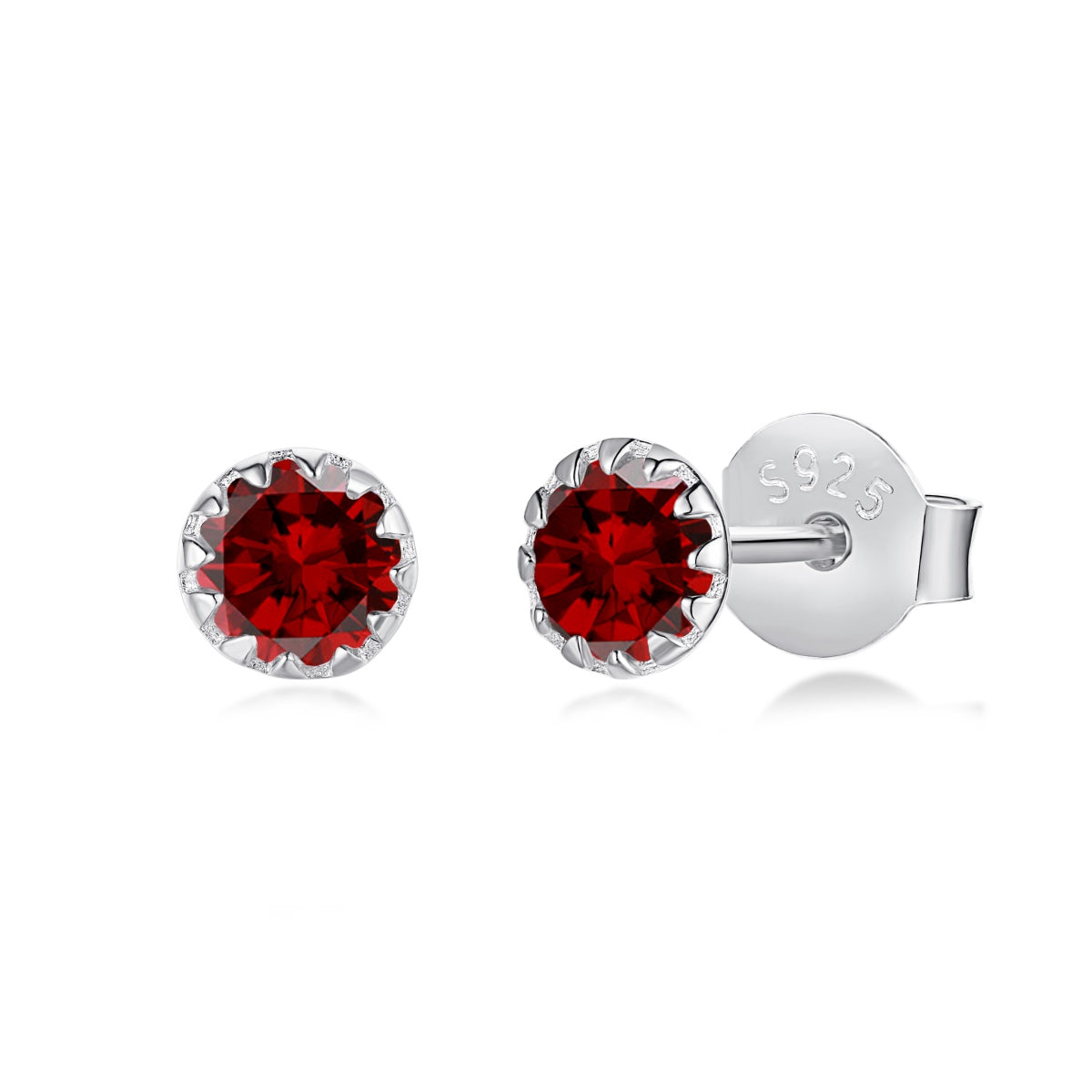 [Royal Jewelry]Sparkling Colorful Round Shape Earrings