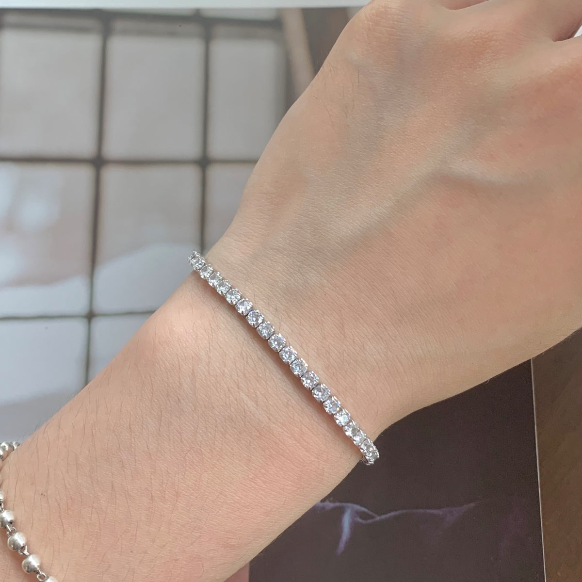 [Royal Jewelry]Sparkling Round Cut Daily Bracelet