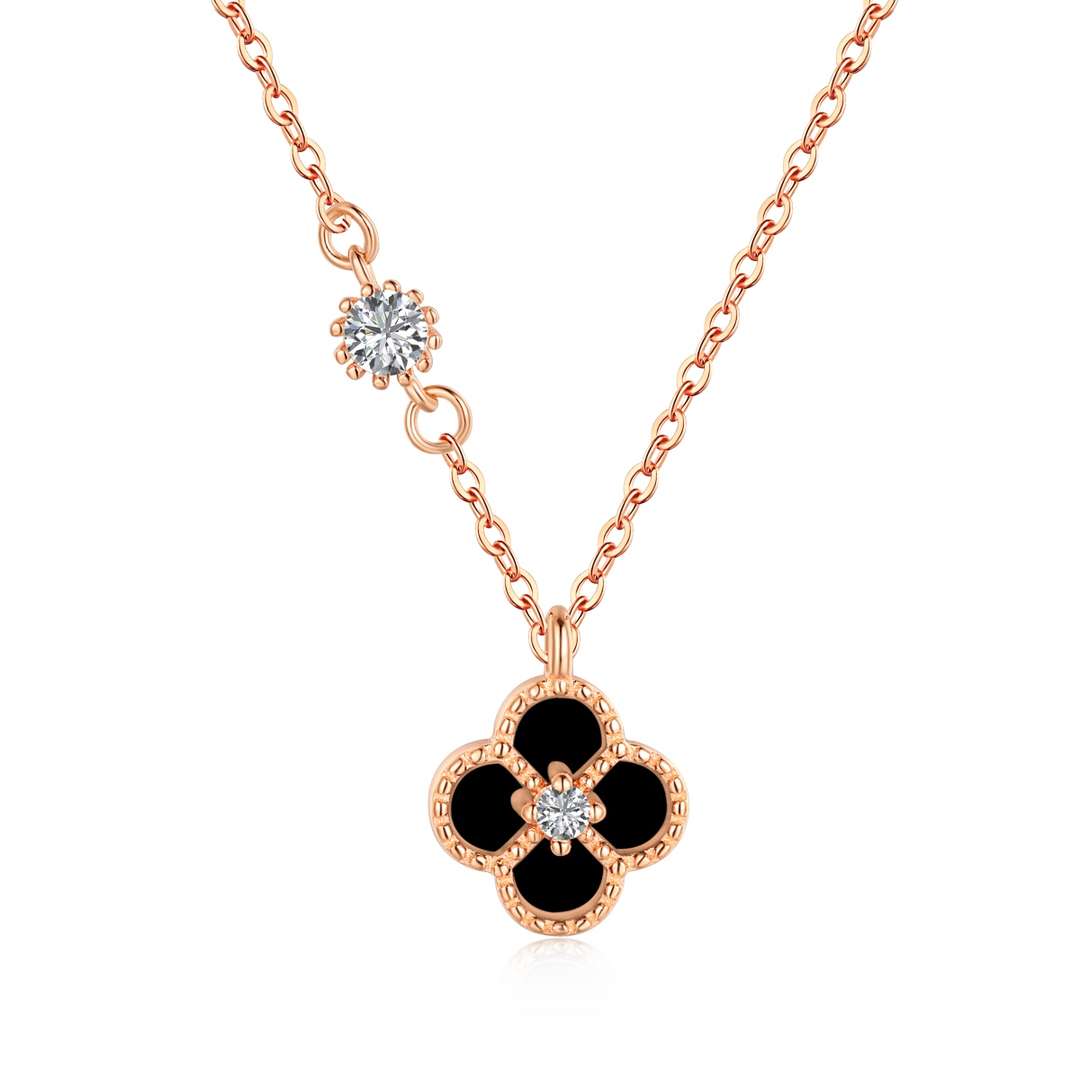 [Royal Jewelry]Delicate Flower Shape Necklace